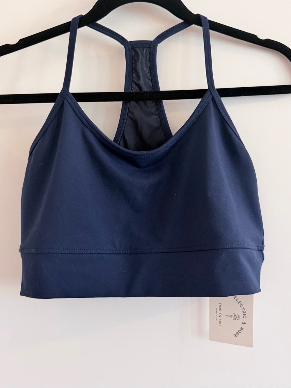 Electric & Rose Mia Deep Navy Mesh Back Racerback Bralette